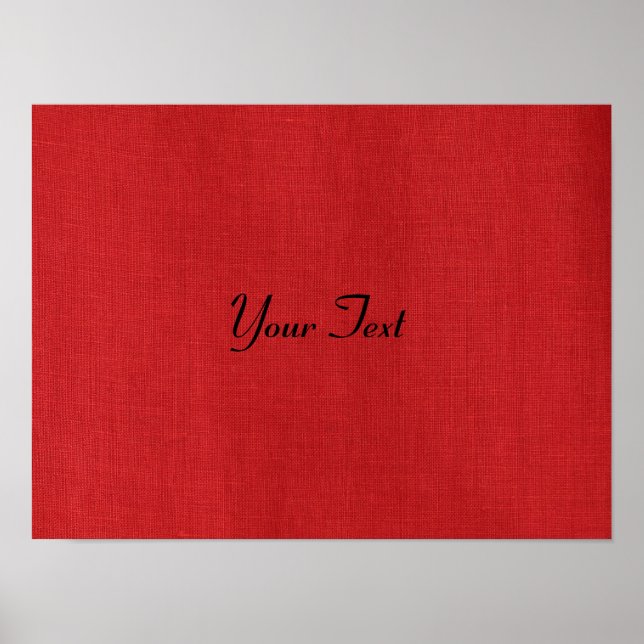 Red Linen Texture Foto Poster (Vorne)