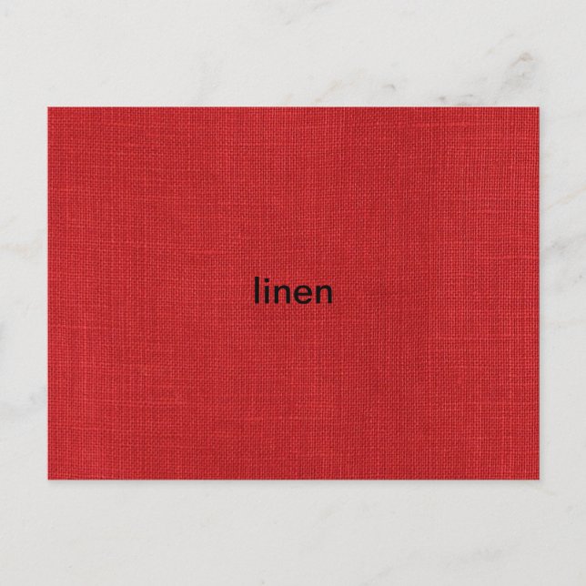 Red Linen Texture Foto Postkarte (Vorderseite)