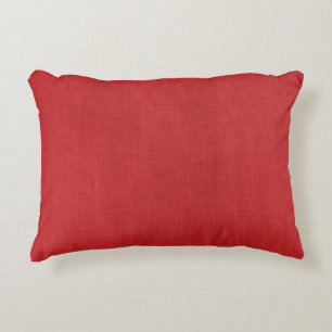 Red Linen Texture Foto Zierkissen