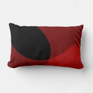 Red Lines Modern Throw Kissen