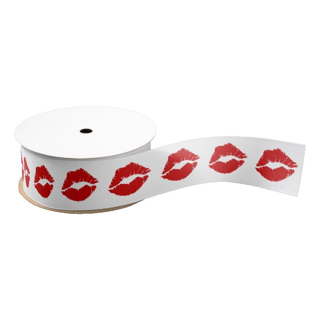 Red Lip Kiss Ripsband (Spule)