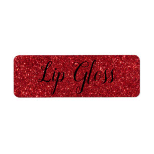 Red Lipgloss Label