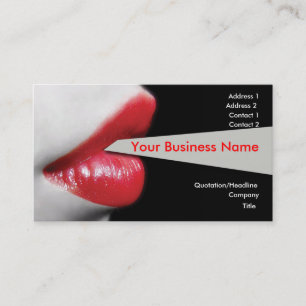 Red Lips Business Card Visitenkarte