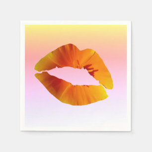 Red Lips Cocktail Paper Napkins Serviette