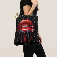 Red Lips Drilling Glitzer Glam Sparkle
