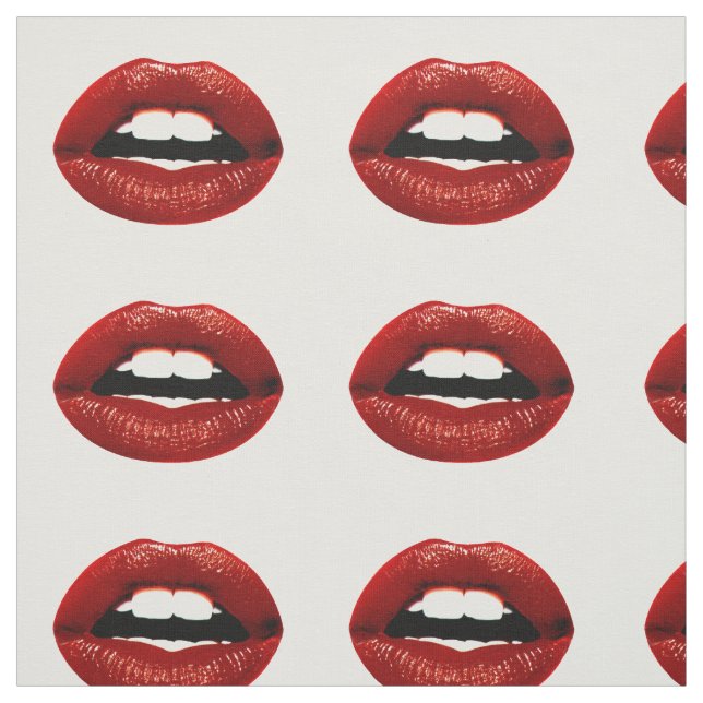Red Lips Fabric Stoff (Muster)
