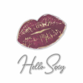 Red Lips Kiss Aufkleber