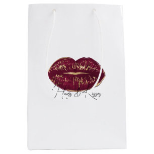 Red Lips Kiss Mittlere Geschenktüte