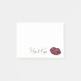 Red Lips Kiss Post-it Klebezettel