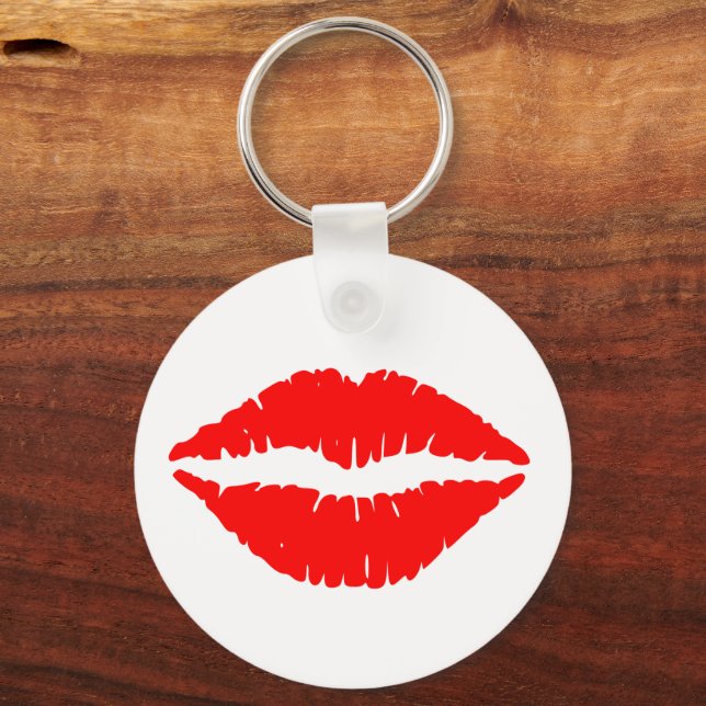 RED LIPS KISS SCHLÜSSELANHÄNGER (Vorderseite)
