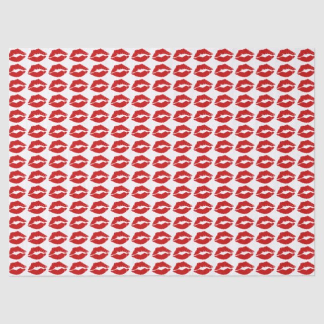 "Red Lips Kiss" Seidenpapier (Vorderseite)
