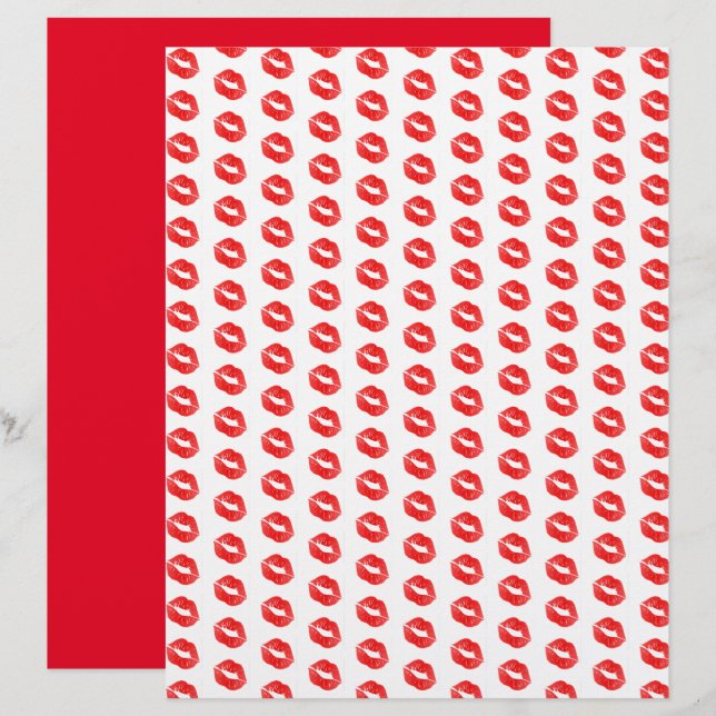 Red Lips Lipstick-Muster - Skriptbuch (Vorne/Hinten)