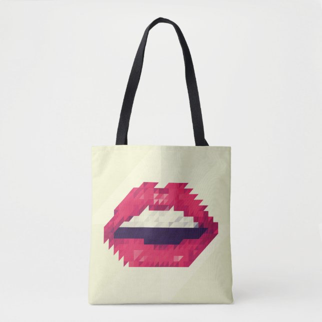Red lips made of small triangles, pixelshipster,pi (Vorderseite)