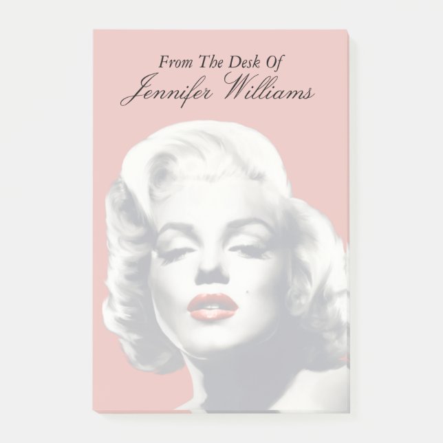 Red Lips Marilyn Post-it Klebezettel (Vorderseite)