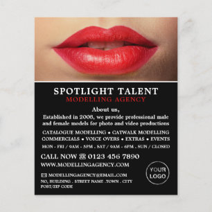 Red Lips, Modellierungsagentur, Model Agent Advert Flyer