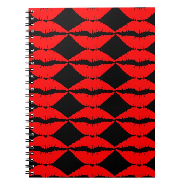 Red Lips Notebook Notizblock (Vorderseite)