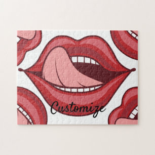 Red Lips Open Mouth Thunder_Cove Puzzle