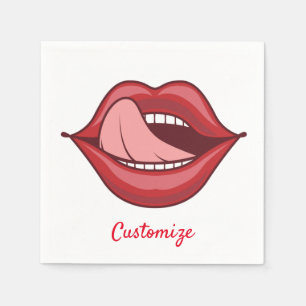 Red Lips Open Mouth Thunder_Cove Serviette