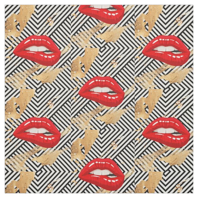 RED LIPS STOFF (Muster)