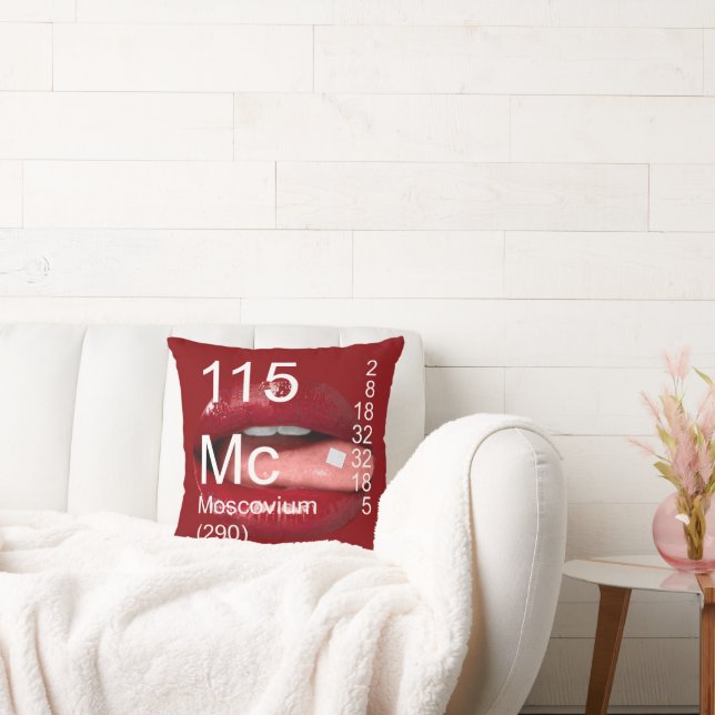 Red Lips Tripping Alien Element 115 Kissen (Liege)