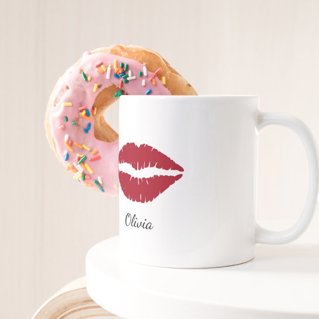 Red Lips, Valentine's Day Couple Gift, Tasse (Von Creator hochgeladen)