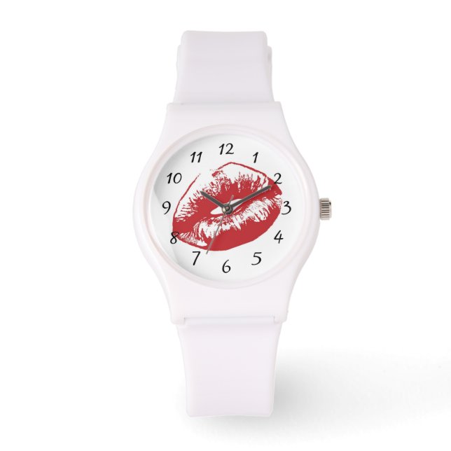 Red Lips Watch Armbanduhr (Vorderseite)