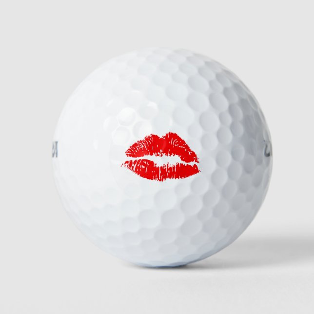 Red Lipstick Kiss Mark Golfball (Vorderseite)