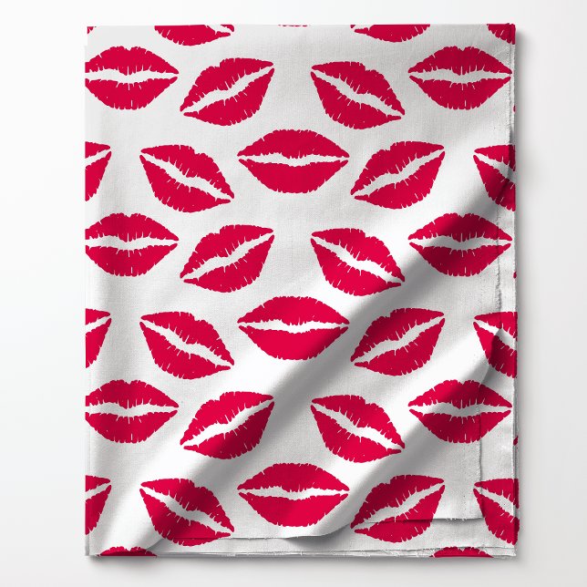 Red Lipstick Kisses Pattern Stoff (Von Creator hochgeladen)