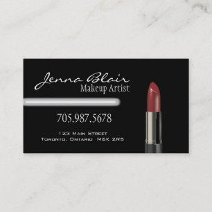Red Lipstick Makeup Artist Business Card Visitenkarte