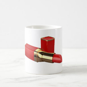 Red Lipstick Makeup Tasse