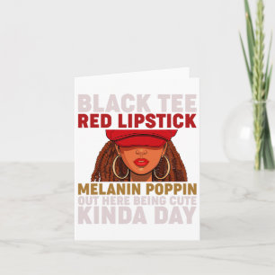 Red Lipstick Melanin Poppin Historischer Mont Karte