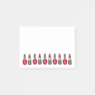 Red Lipstick Nail Polnisch Makeuty Beauty Post sei Post-it Klebezettel