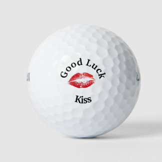 Red Lipstick Viel Glück Kiss Valentine Golf Balls Golfball