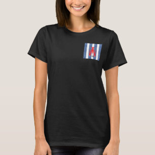 Red Lobster auf Blau-Weiß gestreiften Jeansstreife T-Shirt
