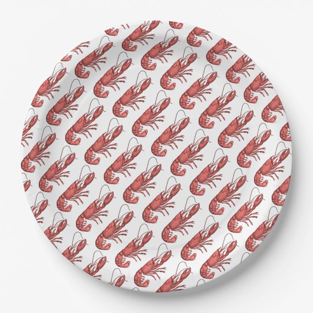 Red Lobster Bilddesign Pappteller (Vorderseite)
