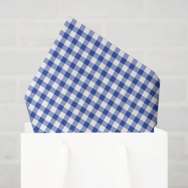 Red Lobster Blue White Gingham Preppy Coastal Fun Seidenpapier (Geschenktüte)