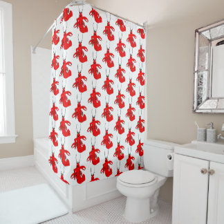 Red Lobster Design Duschvorhang