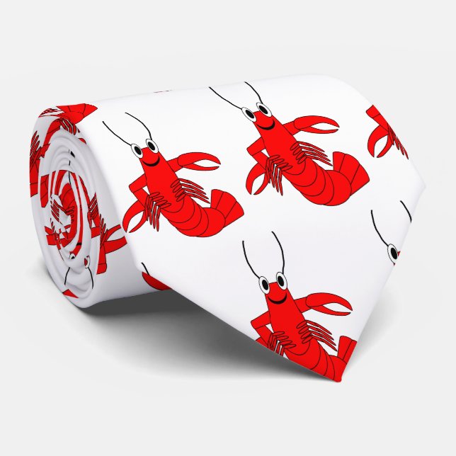 Red Lobster Design Krawatte (Gerollt)