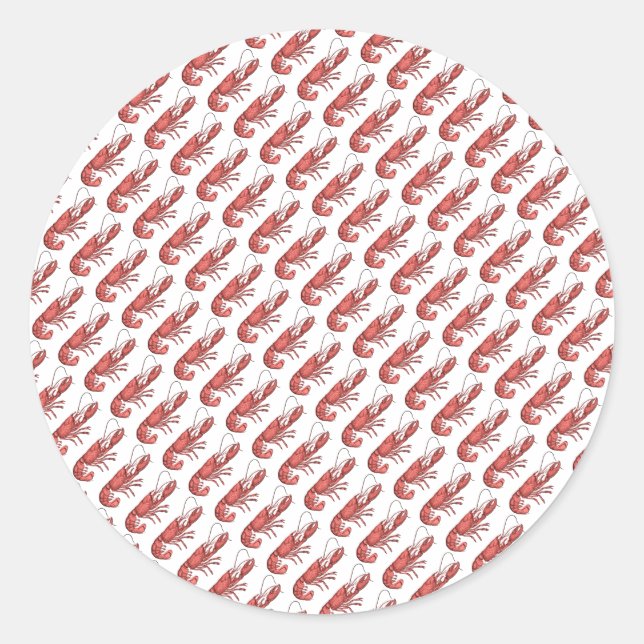 Red Lobster Image Design Runder Aufkleber (Vorderseite)