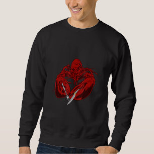Red Lobster Meeresfrüchte Gabel Mess Languste Caju Sweatshirt