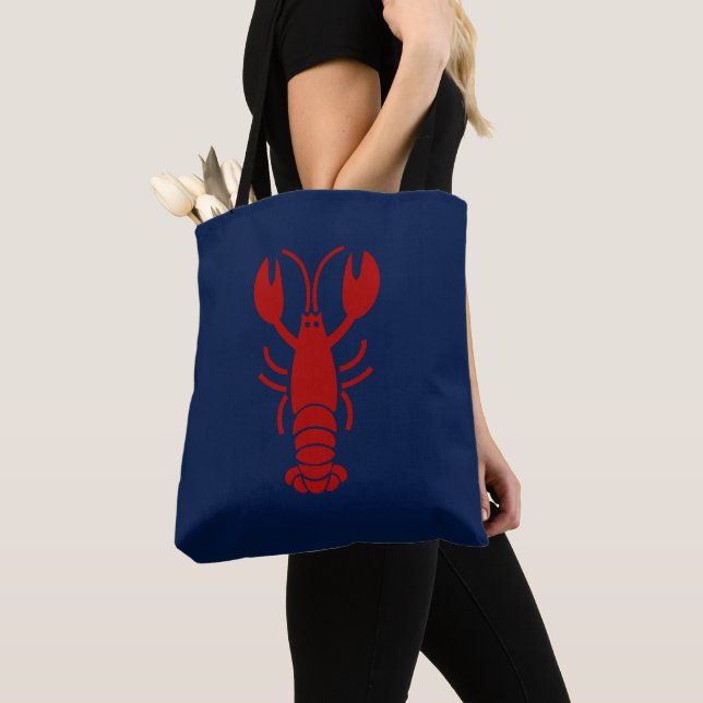 Red Lobster Minimalist Design – Modern Navy Blue (Von Nahem)