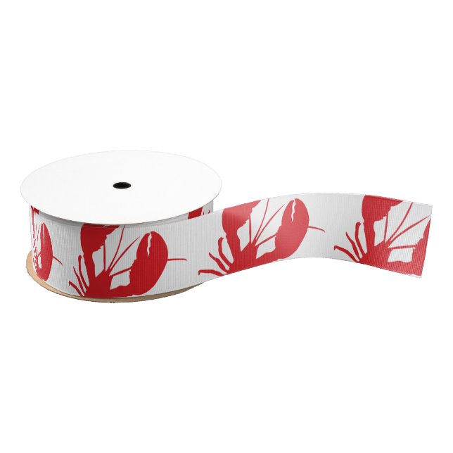 Red Lobster Modern Coastal Travel Fun Ripsband (Spule)