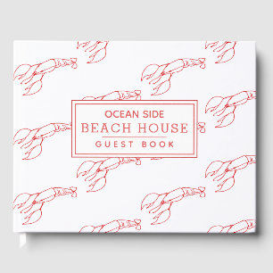 Red Lobster Pattern - Beach House Vermietung Gästebuch