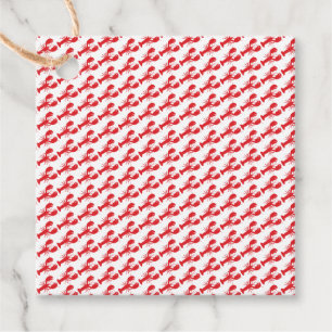 Red Lobster Pattern Preppy Coastal Geschenk Wrap S Geschenkanhänger