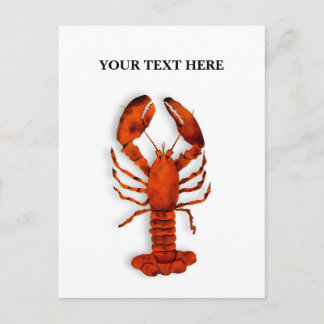 Red Lobster Postcard Feiertagspostkarte