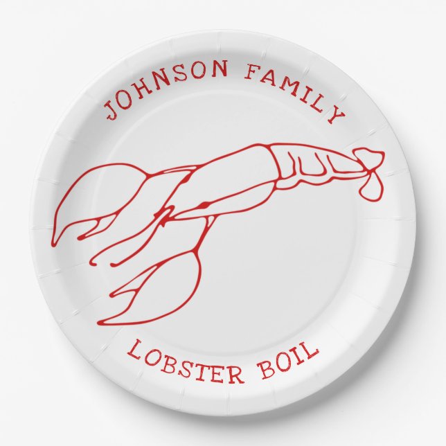 Red Lobster - Summer Party / Lobster Boy Pappteller (Vorderseite)