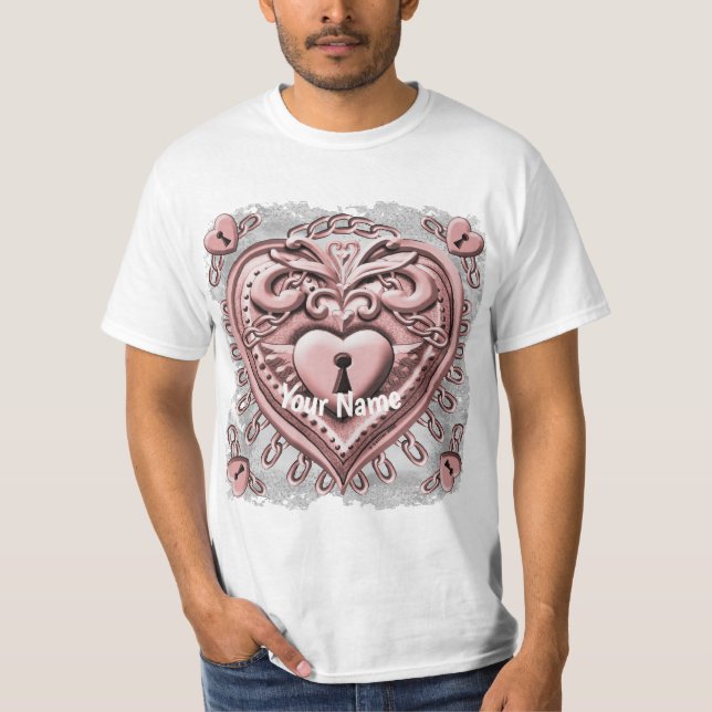 Red lock Heart T - Shirt (Vorderseite)