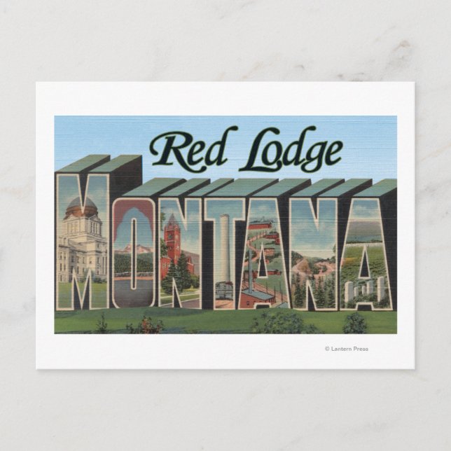 Red Lodge, Montana Postkarte (Vorderseite)