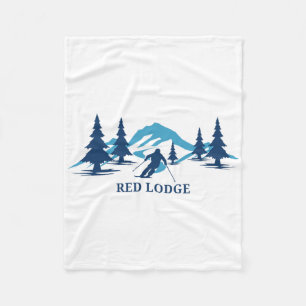 Red Lodge Montana Skigebiet Skifahren Skifahrer _1 Fleecedecke