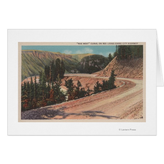 Red Lodge, MT - Blick auf die Mae West Curve (Vorderseite (Horizontal))